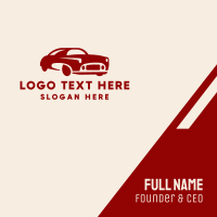 Classic Red Car Business Card Design