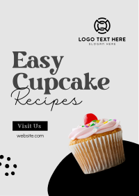 Easy Cupcake Recipes Flyer Design