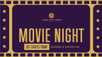 Movie Night Strip Facebook Event Cover Design