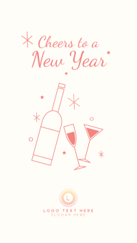 New Year Cheers Facebook Story Design