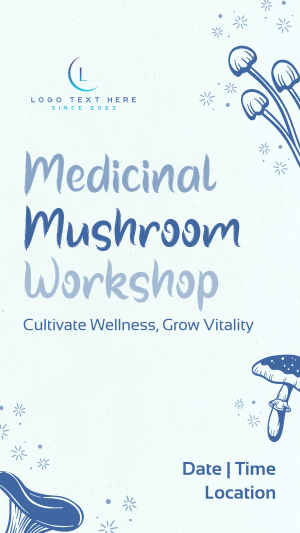 Monoline Mushroom Workshop Facebook story Image Preview