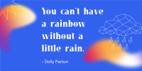 Little Rain Quote Twitter Post Design