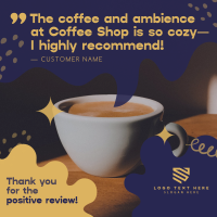 Quirky Cafe Testimonial Instagram post Image Preview
