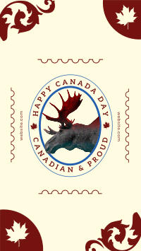 Canada Day Moose Instagram Story Design