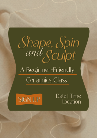 Ceramics Class Beginner Poster Preview