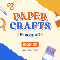 Kids Paper Crafts Instagram Post Design