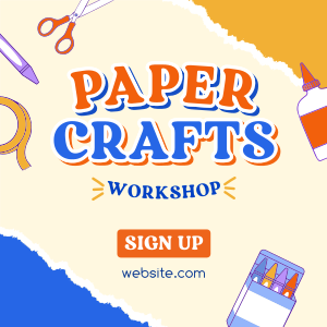 Kids Paper Crafts Instagram post Image Preview