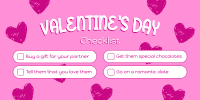 Valentine's Checklist Twitter Post Design