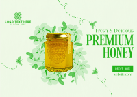 Honey Jar Product Postcard Design