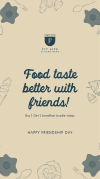 Quality Friends Quality Foods  Facebook Story Design