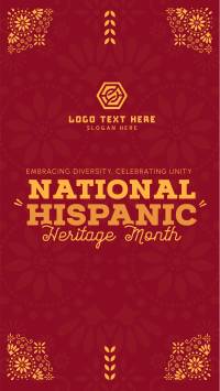 Hispanic Heritage Month Patterns Facebook Story Design