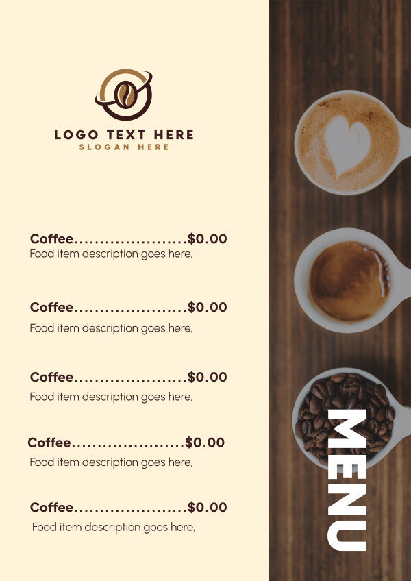 Cafe Chic Menu Design Image Preview