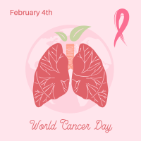 Lungs World Cancer Day  Instagram post Image Preview