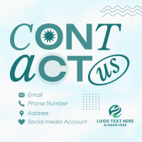 Minimalist Contact Us Instagram Post Design