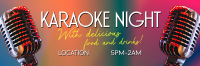 Karaoke Night Bar Twitter Header Image Preview