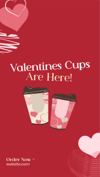 Valentines Cups Facebook Story Design