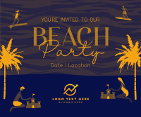 It's a Beachy Party Facebook Post Design