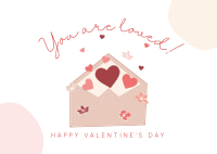 Valentine Envelope Postcard Image Preview