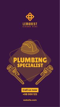 Plumbing Specialist Instagram story Image Preview