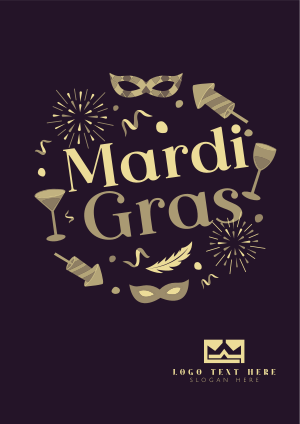 Mardi Gras Festival Flyer Image Preview