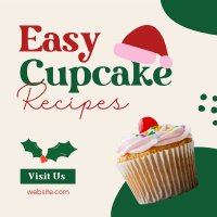 Christmas Cupcake Recipes Instagram Post Design