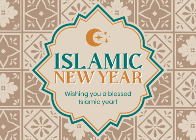 Islamic New Year Wishes Postcard Image Preview