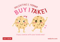 Valentine Cookies Postcard Image Preview