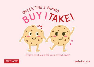 Valentine Cookies Postcard Image Preview