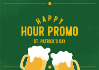 St. Patrick's Day  Happy Hour Postcard Image Preview