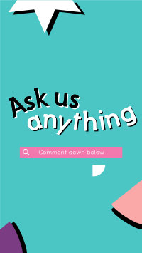 What Would You Like to Ask? Facebook story Image Preview
