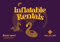 Party with Inflatables Postcard Design