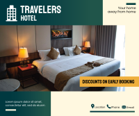 Travelers Hotel Facebook Post Design