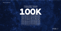 Blue Grunge 100k Followers Facebook Ad Design