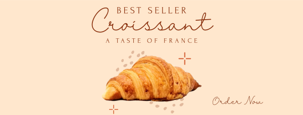 French Croissant Bestseller Facebook Cover Design Image Preview