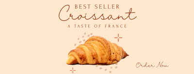French Croissant Bestseller Facebook cover Image Preview