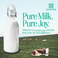 Retro Milk Produce Instagram Post Design