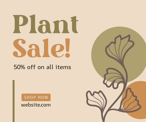 Artistic Plant Sale Facebook Post Design Image Preview