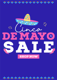 Party with Sombrero Sale Poster Design