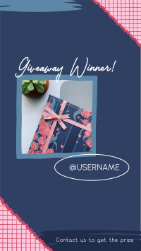 Giveaway Winner Gift Instagram Story Design