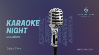 Karaoke Night Gradient Facebook event cover Image Preview