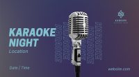 Karaoke Night Gradient Facebook Event Cover Design