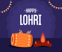 Happy Lohri Facebook Post Design