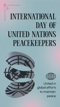 Minimalist Day of United Nations Peacekeepers TikTok video Image Preview
