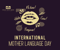 Language Day Greeting Facebook Post Design