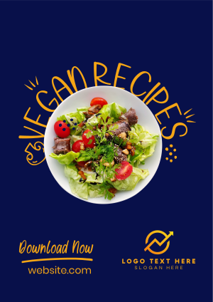 Vegan Salad Recipes Flyer Image Preview