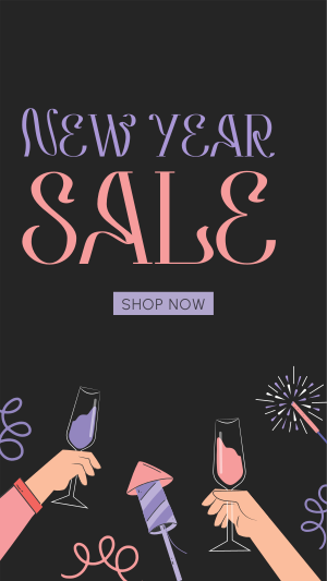 New Year Celebration Sale Facebook story Image Preview