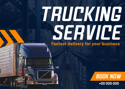 Trucking Delivery  Postcard Image Preview