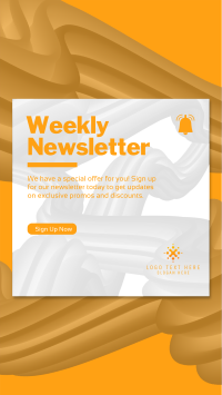 Dynamic Weekly Newsletter Facebook Story Design