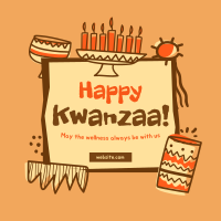 Kwanzaa Doodle Instagram Post Design