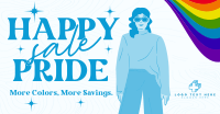 Modern Happy Pride Month Sale  Facebook Ad Design